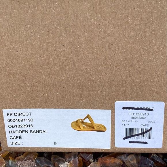 NIB New Free People Silver/Light Gray Hadden Leather Slip On Sandal Size 9 Boho - Picture 12 of 12